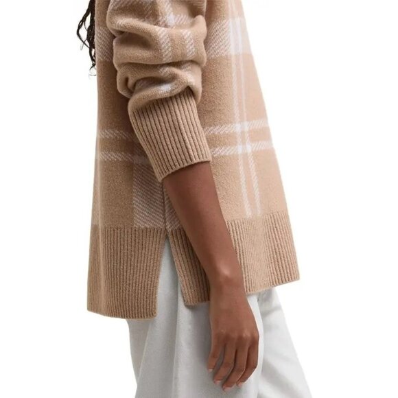 BARBOUR Harriet Pullover Sweater Pale Camel Size 2 NWT $170 - Picture 4 of 11